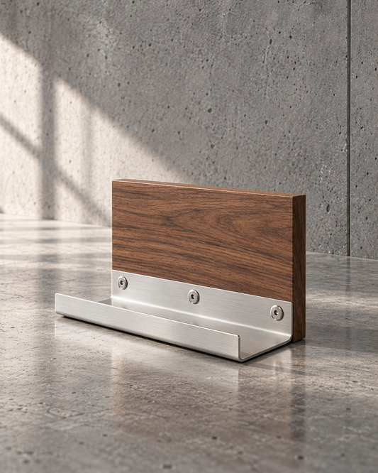 Tini Vinyl Record Display Stand - Solid Wood & Steel
