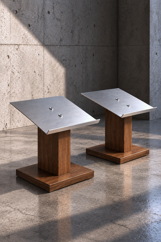 Yanki Audiophile Hi-Fi Speaker Stands – Solid Wood & Steel